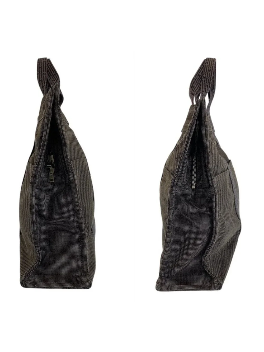Hermes Her Line MM Gray Silver Canvas Tote